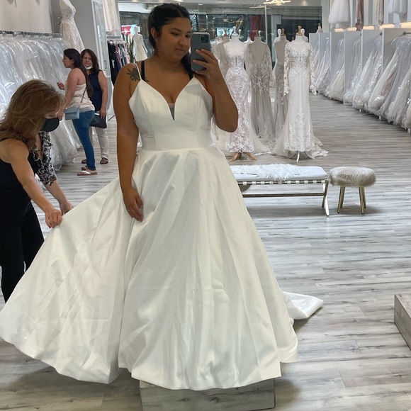 Dresses | Size 16 A Line Wedding Dress White | Poshmark
